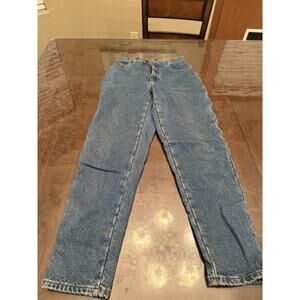 Vintage LL Bean Jeans Women Size 6R Flannel Jeans High Waist
